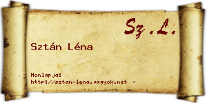 Sztán Léna névjegykártya
